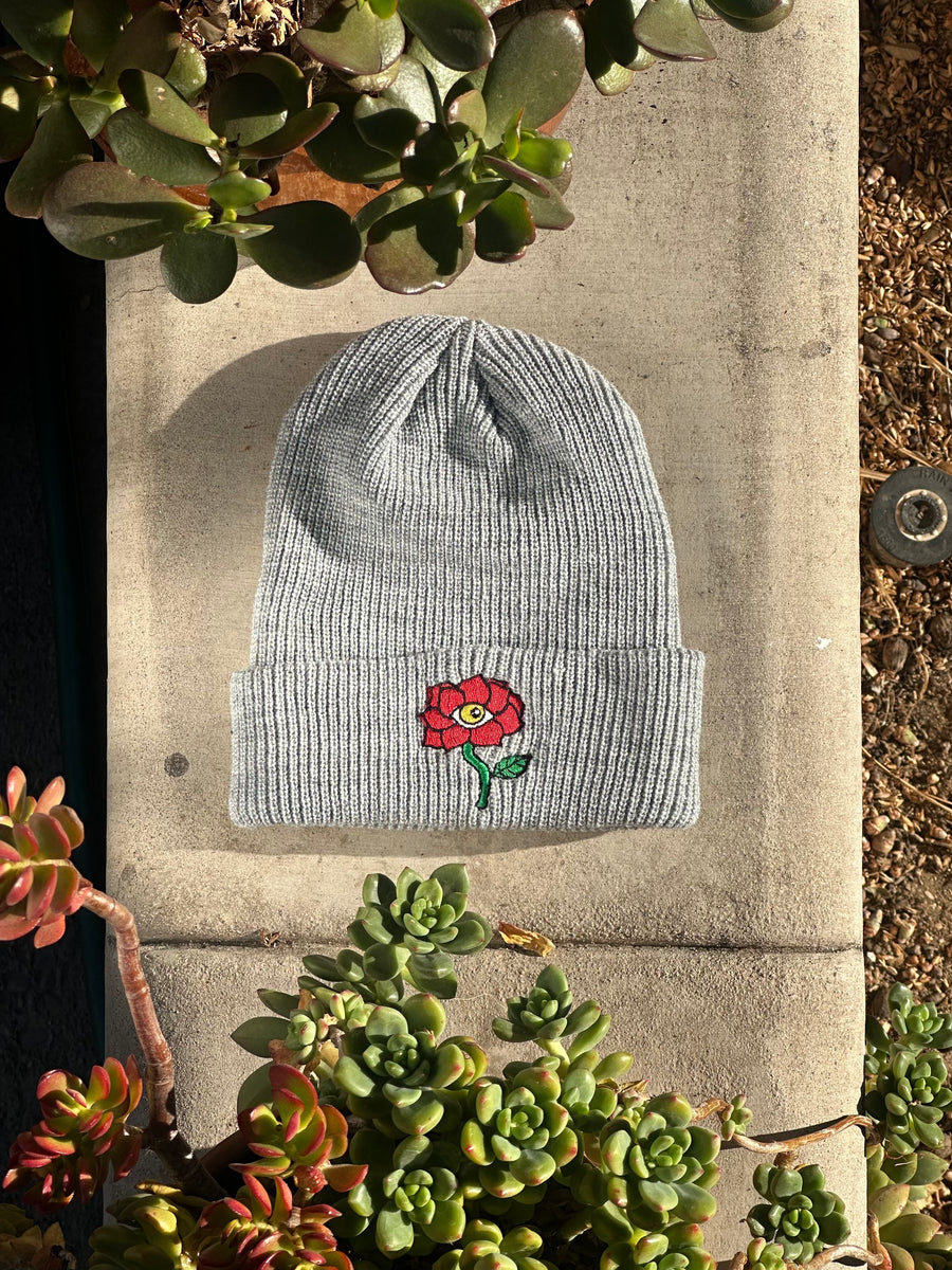 Swis Flower Waffle Knit Beanie (Grey) – Swis Clothing