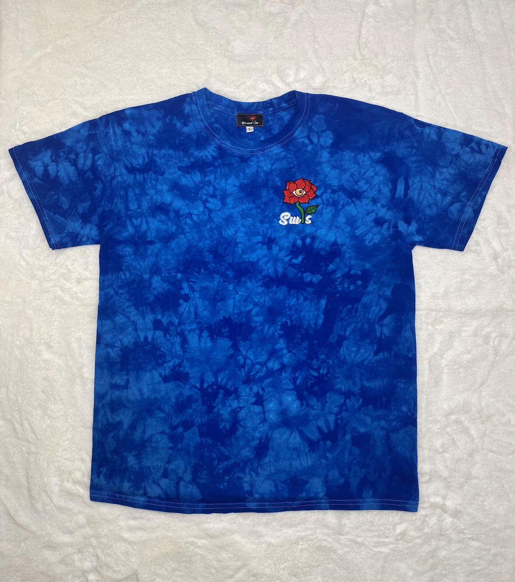 SALSATION サルセーション V-Tshirt BlueTie-Dye S Red White and Blue Tie Dye Shirt | 4th of July Tie Dye Shirt