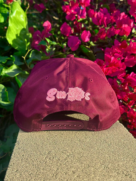 Swis "I Love" 5 Panel Snap Back (Burgundy)