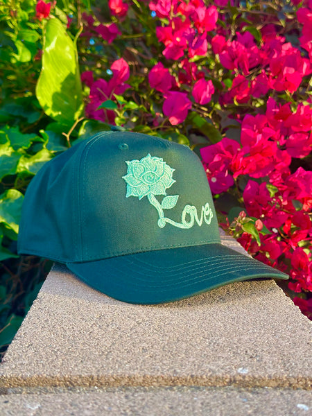 Swis "I Love" 5 Panel Snap Back (Emerald Green)