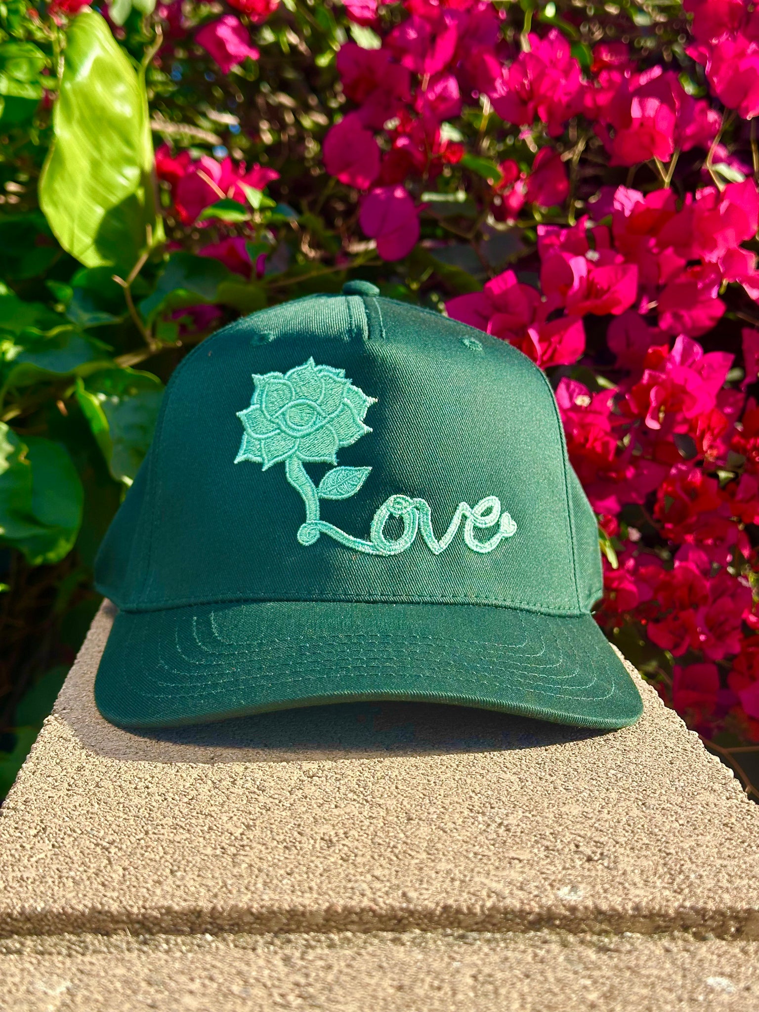 Swis "I Love" 5 Panel Snap Back (Emerald Green)