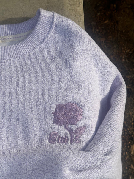 Swis Unisex Knitted Crewneck (Ice Lavendar)