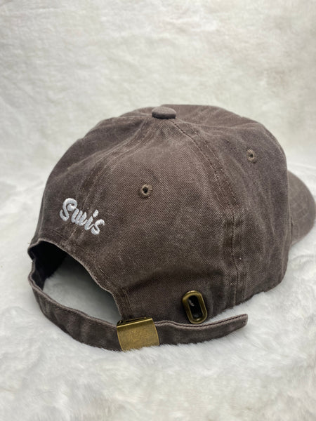 Swis Acid Wash Dad Hat (Chocolate)