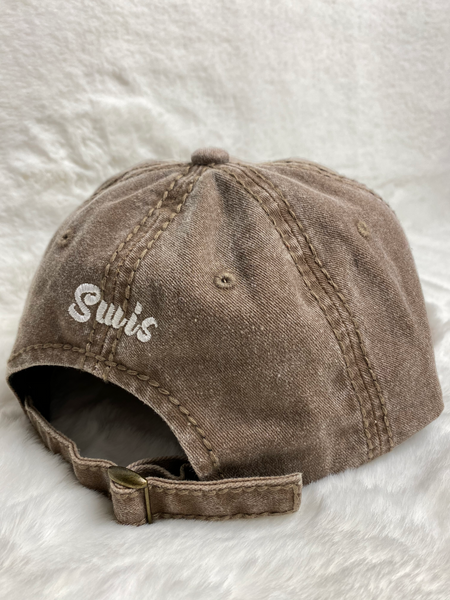 Swis Acid Wash Dad Hat (Brown)