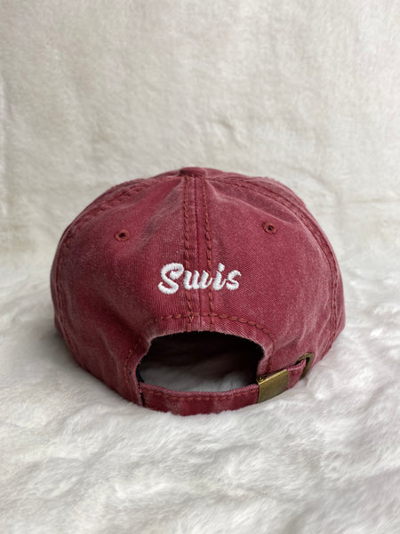 Swis Acid Wash Dad Hat (Wine)