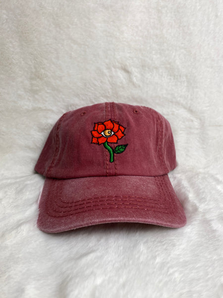 Swis Acid Wash Dad Hat (Wine)