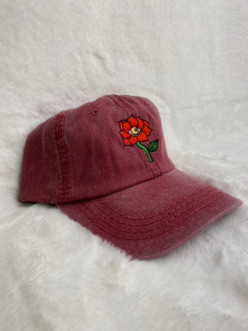 Swis Acid Wash Dad Hat (Wine)