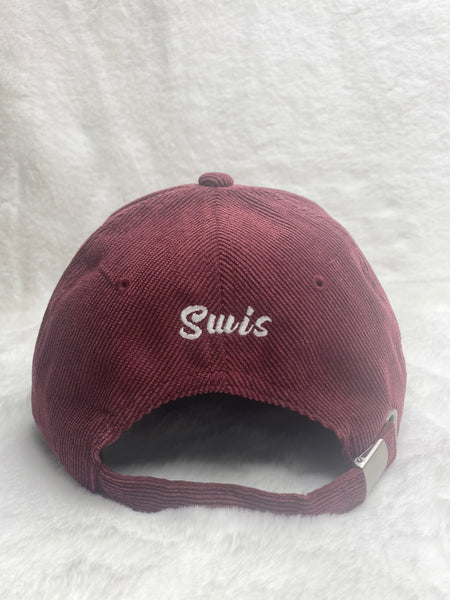 Swis Corduroy Dad Hat (Burgundy)