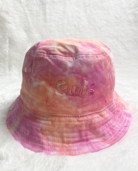 Swis Tie Dye Bucket Hat (Peach Punch)