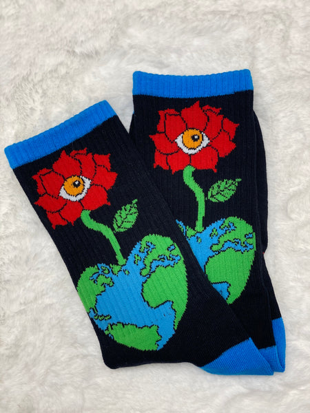 Black and Blue Swis Socks (The Love That We Grow vs The Love We Grow From)