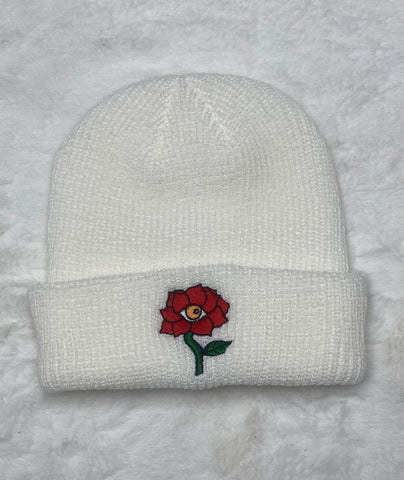 Swis Waffle Knit Beanie (White)