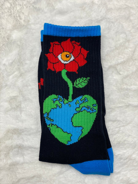 Black and Blue Swis Socks (The Love That We Grow vs The Love We Grow From)