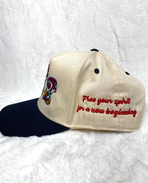 Swis 222"New Beginnings" West Coast Snapback (Navy and Natural)