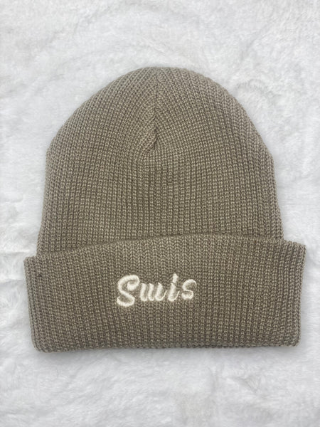 Swis Waffle Knit Beanie (Khaki)